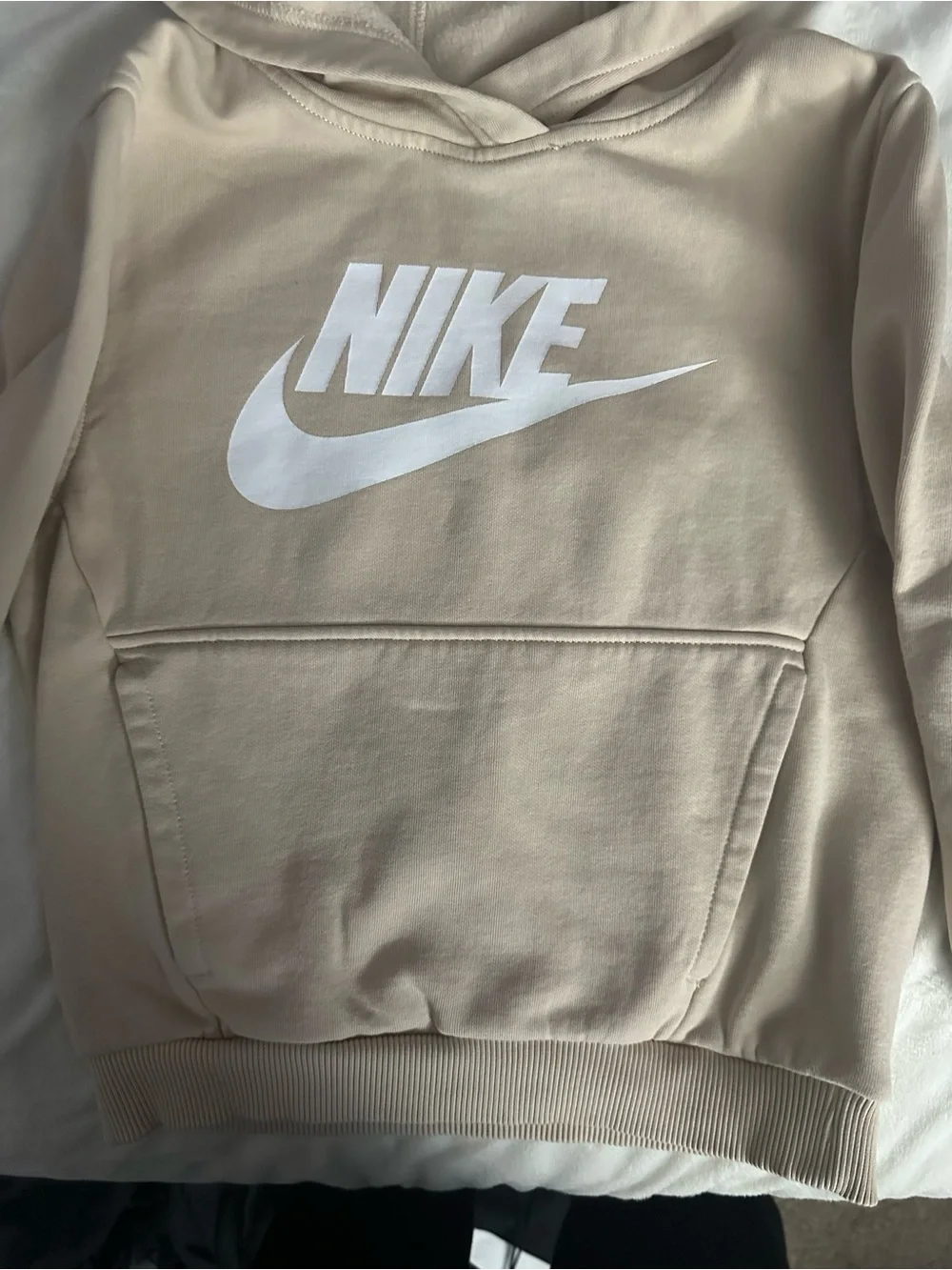 Nike Tan Hoodie with White Swoosh